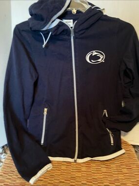 Penn State Navy Full-Zip Hooded Jacket with Logo